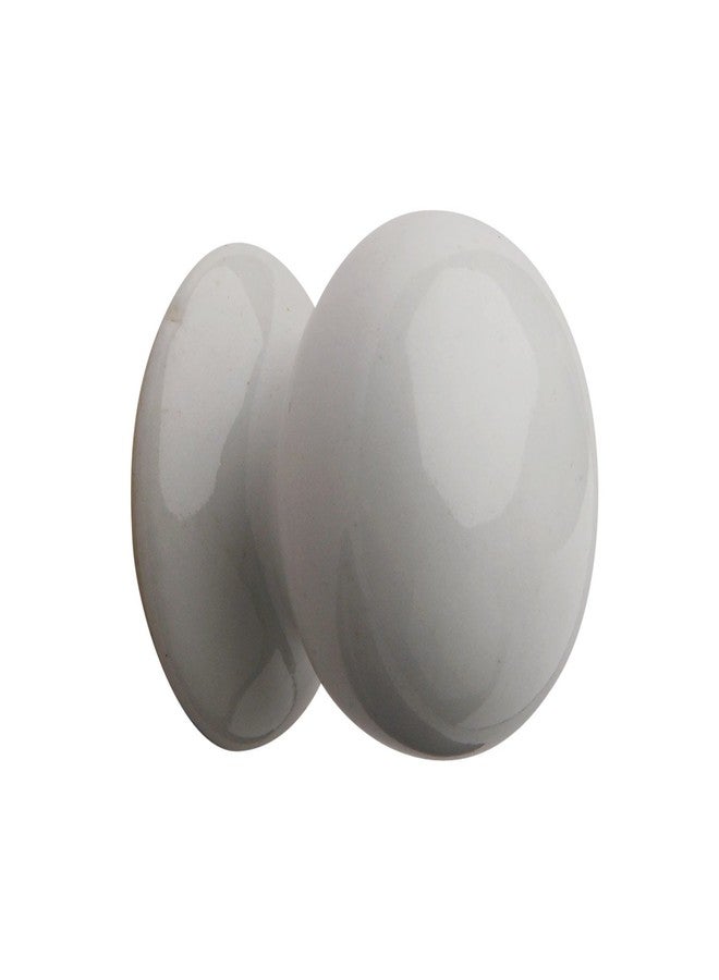 HOBKNOBS Boston Ceramic Cabinet Drawers/Wardrobe/Kitchen Door Pull Handle Knobs (42 mm Dia, White). - Image 1